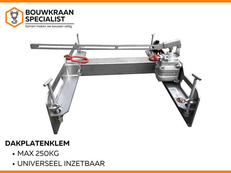 Deze Dakplatenklem 250kg is te huur bij Bouwkraanspecialist.