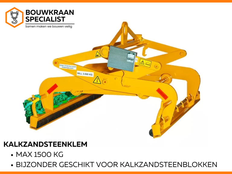 Deze Kalkzandsteenklem is te huur bij Bouwkraanspecialist.