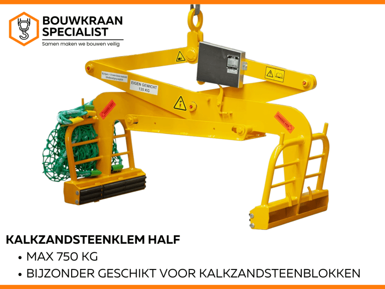 Deze Kalkzandsteenklem half is te huur bij Bouwkraanspecialist.