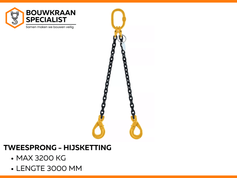 Deze Tweesprong - Hijsketting is te huur bij Bouwkraanspecialist.